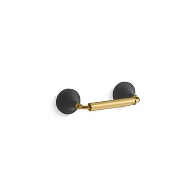 Kohler | Tone | Toilet Paper Holder - Matte Black With Brushed Moderne Brass