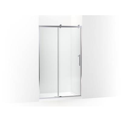 Kohler Rely 77'' H sliding shower door with 3/8''-thick glass - Bright Polished Silver