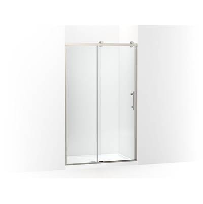 Kohler Rely 77'' H sliding shower door with 3/8''-thick glass - Anodized Brushed Nickel