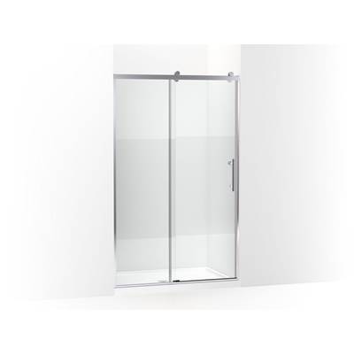 Kohler Rely 77'' H sliding shower door with 3/8''-thick glass - Bright Polished Silver