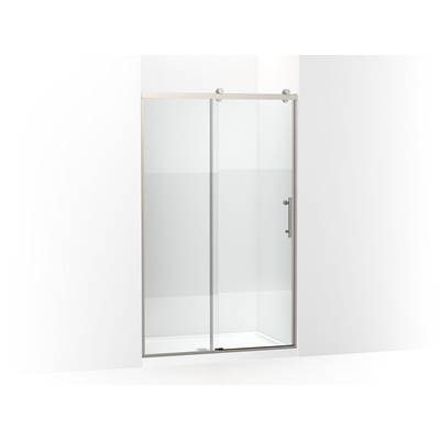 Kohler Rely 77'' H sliding shower door with 3/8''-thick glass - Anodized Brushed Nickel
