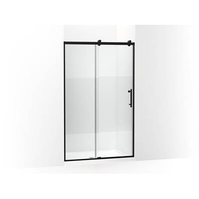 Kohler Rely 77'' H sliding shower door with 3/8''-thick glass - Matte Black