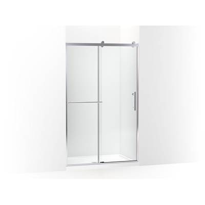 Kohler Rely 77'' H sliding shower door with 3/8''-thick glass - Bright Polished Silver
