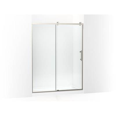 Kohler Rely 77'' H sliding shower door with 3/8''-thick glass - Anodized Brushed Nickel