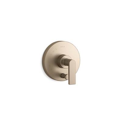 Composed Rite-Temp valve trim with push-button diverter and lever handle