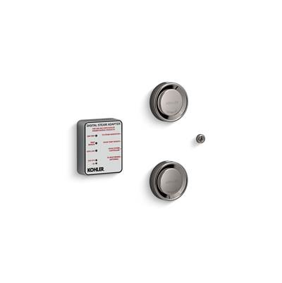 Kohler DTV+ Tandem Digital Steam Adapter Kit | 18-30kW Compatible | 2 Steam Heads | Aromatherapy - Vibrant Titanium