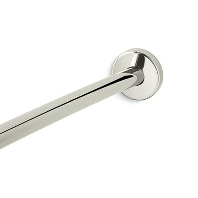 Expanse Contemporary design curved shower rod - Vibrant Polished Nickel