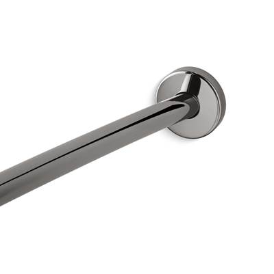 Expanse Contemporary design curved shower rod - Vibrant Titanium