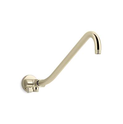 Gooseneck Rainhead arm with 3-way diverter - Vibrant French Gold