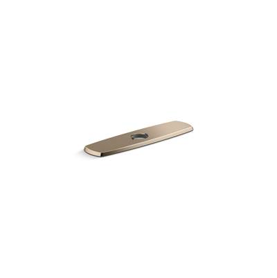 Graze Three-hole kitchen faucet escutcheon - Vibrant Brushed Bronze