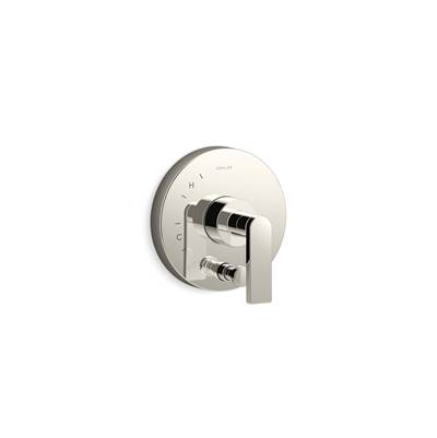 Composed Rite-Temp valve trim with push-button diverter and lever handle
