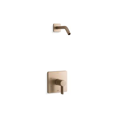 Kohler Parallel Rite-temp Shower Trim Kit, Without Showerhead - Vibrant Brushed Bronze