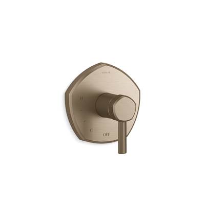 Kohler Occasion Rite-temp Valve Trim with Lever Handle - Vibrant Brushed Bronze