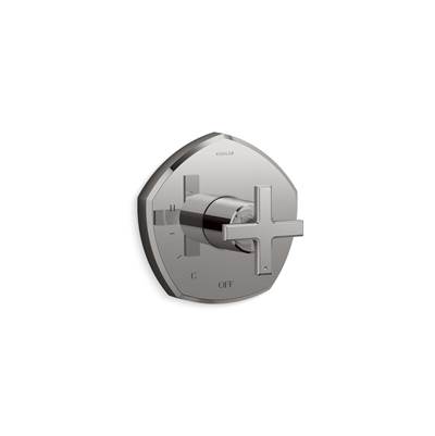 Kohler Occasion Rite-temp Valve Trim with Cross Handle - Vibrant Titanium