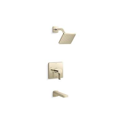 Kohler Parallel Rite-temp Bath and Shower Trim Kit, 1.75 Gpm - Vibrant French Gold