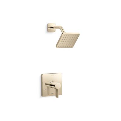 Kohler Parallel Rite-temp Shower Trim Kit, 2.5 Gpm - Vibrant French Gold