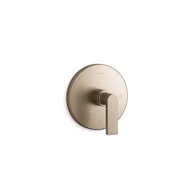 Composed MasterShower temperature control valve trim with lever handle