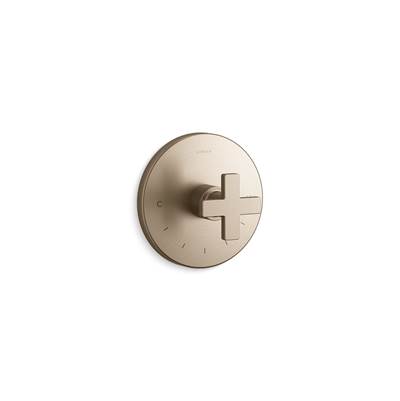 Composed MasterShower temperature control valve trim with cross handle