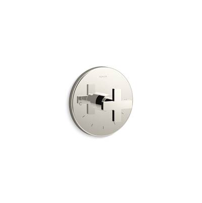Composed MasterShower temperature control valve trim with cross handle