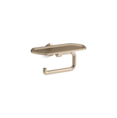 Kohler Occasion Toilet Paper Holder with Tray - Vibrant Brushed Bronze