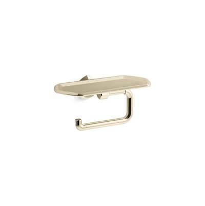 Kohler Occasion Toilet Paper Holder with Tray - Vibrant French Gold