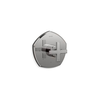 Kohler Occasion Mastershower Temperature Control Valve Trim with Cross Handle - Vibrant Titanium