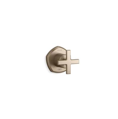 Kohler Occasion Mastershower Volume Control Valve Trim with Cross Handle - Vibrant Brushed Bronze