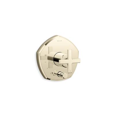Kohler Occasion Rite-temp Valve Trim with Push-button Diverter and Cross Handle - Vibrant French...