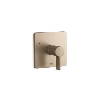 Kohler Parallel Rite-temp Shower Valve Trim - Vibrant Brushed Bronze