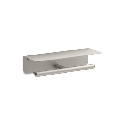 Kohler Kumine Covered Double Toilet Paper Holder - Vibrant Brushed Nickel