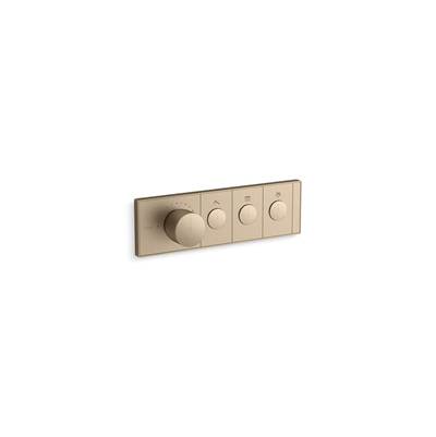 Anthem Three-outlet recessed mechanical thermostatic valve control