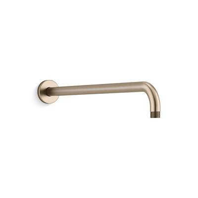 Kohler Statement 19'' wall-mount single-function rainhead arm and flange - Vibrant Brushed Bronze