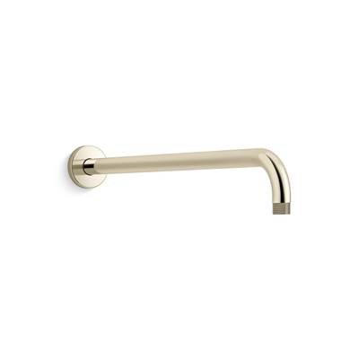 Kohler Statement 19'' wall-mount single-function rainhead arm and flange - Vibrant French Gold