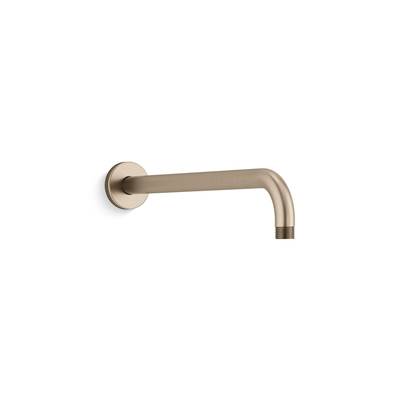 Kohler Statement 15-1/2'' wall-mount single-function rainhead arm and flange - Vibrant Brushed Bronze