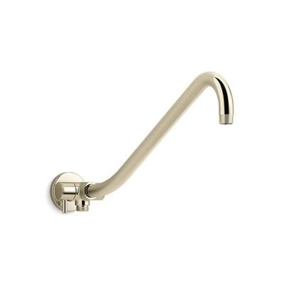 Gooseneck Rainhead arm with 2-way diverter - Vibrant French Gold