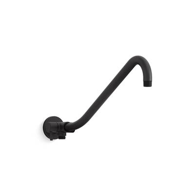 Gooseneck Rainhead arm with 2-way diverter - Matte Black