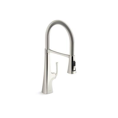Graze Semi-professional kitchen sink faucet with three-function sprayhead - Vibrant Polished Nickel