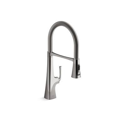 Graze Semi-professional kitchen sink faucet with three-function sprayhead - Vibrant Titanium