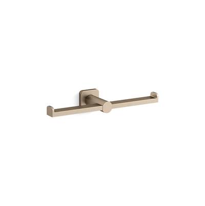 Kohler Parallel Double Toilet Paper Holder - Vibrant Brushed - Bronze