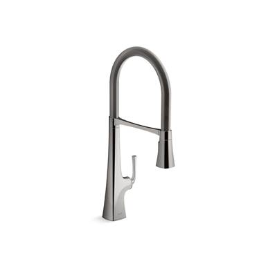 Graze Semi-professional kitchen sink faucet with three-function sprayhead - Vibrant Titanium