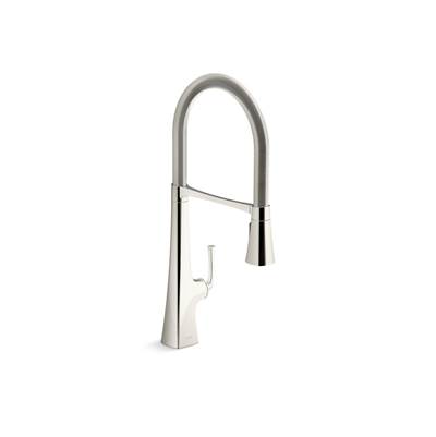 Graze Semi-professional kitchen sink faucet with three-function sprayhead - Vibrant Polished Nickel