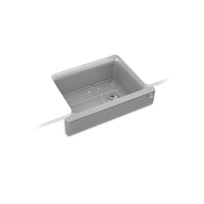 Cairn 29-3/4'' undermount single-bowl farmhouse kitchen sink with short apron