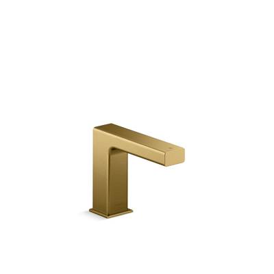 Kohler StraytE Touchless faucet with Kinesis sensor technology, AC-powered - Vibrant Brushed Moderne Brass