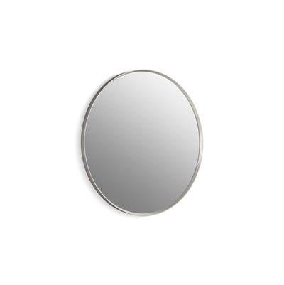 Essential 32'' round framed mirror - Brushed Nickel