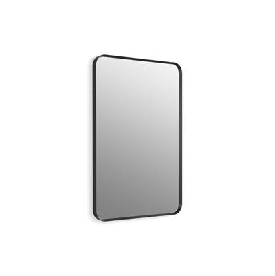 Essential 24'' x 36'' rectangular framed mirror - Matte Black