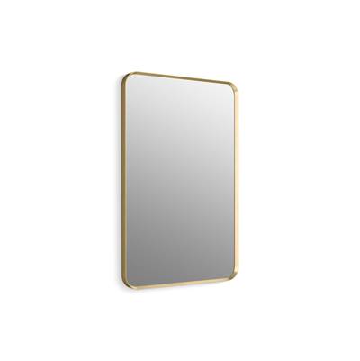 Essential 24'' x 36'' rectangular framed mirror - Moderne Brushed Gold