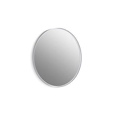 Essential 32'' round framed mirror - Polished Chrome