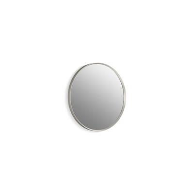 Essential 22'' round framed mirror - Brushed Nickel