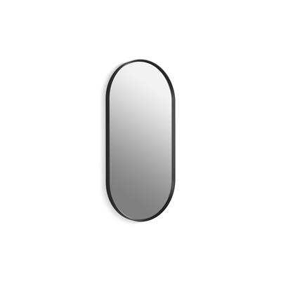 Essential 18'' x 36'' capsule framed mirror - Matte Black