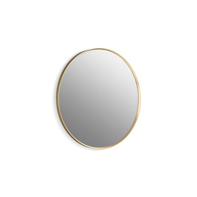Essential 32'' round framed mirror - Moderne Brushed Gold